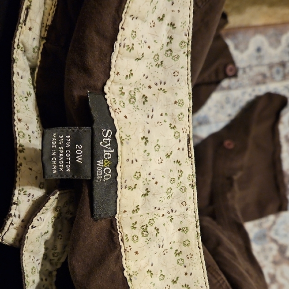 Style & Co. Dark Brown Cargo Flare Pants - Picture 3 of 3